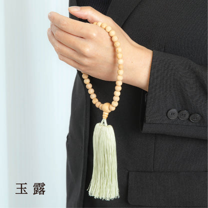 【念珠】ibuki 熊野ヒノキ 片手尺2 共仕立 本絹  SN001　