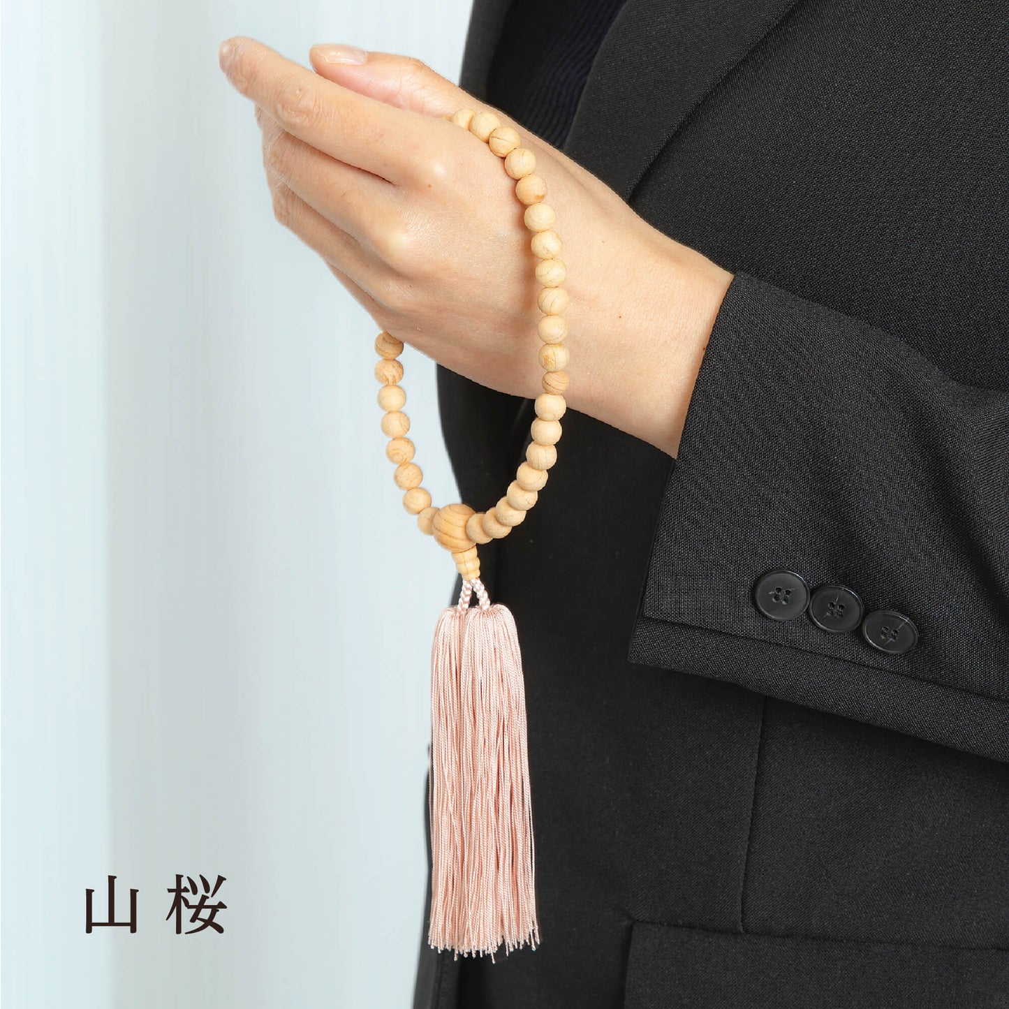 【念珠】ibuki 熊野ヒノキ 片手尺2 共仕立 本絹  SN001　