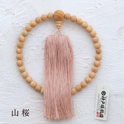 【念珠】ibuki 熊野ヒノキ 片手尺2 共仕立 本絹  SN001　