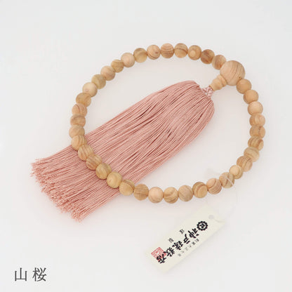 【念珠】ibuki 熊野ヒノキ 片手尺2 共仕立 本絹  SN001　