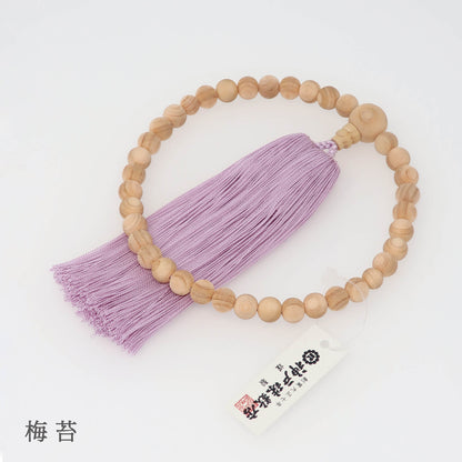 【念珠】ibuki 熊野ヒノキ 片手尺2 共仕立 本絹  SN001　