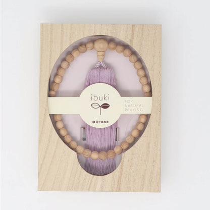 【念珠】ibuki 熊野ヒノキ 片手尺2 共仕立 本絹  SN001　