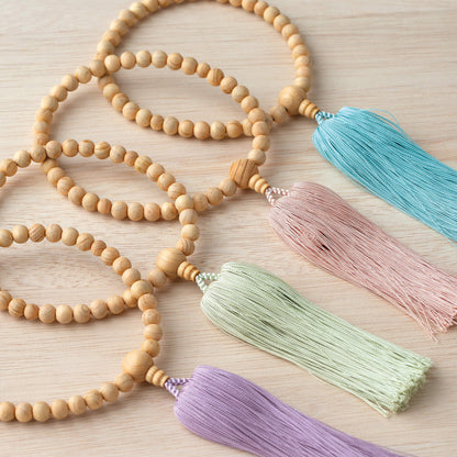 【念珠】ibuki 熊野ヒノキ 片手尺2 共仕立 本絹  SN001　