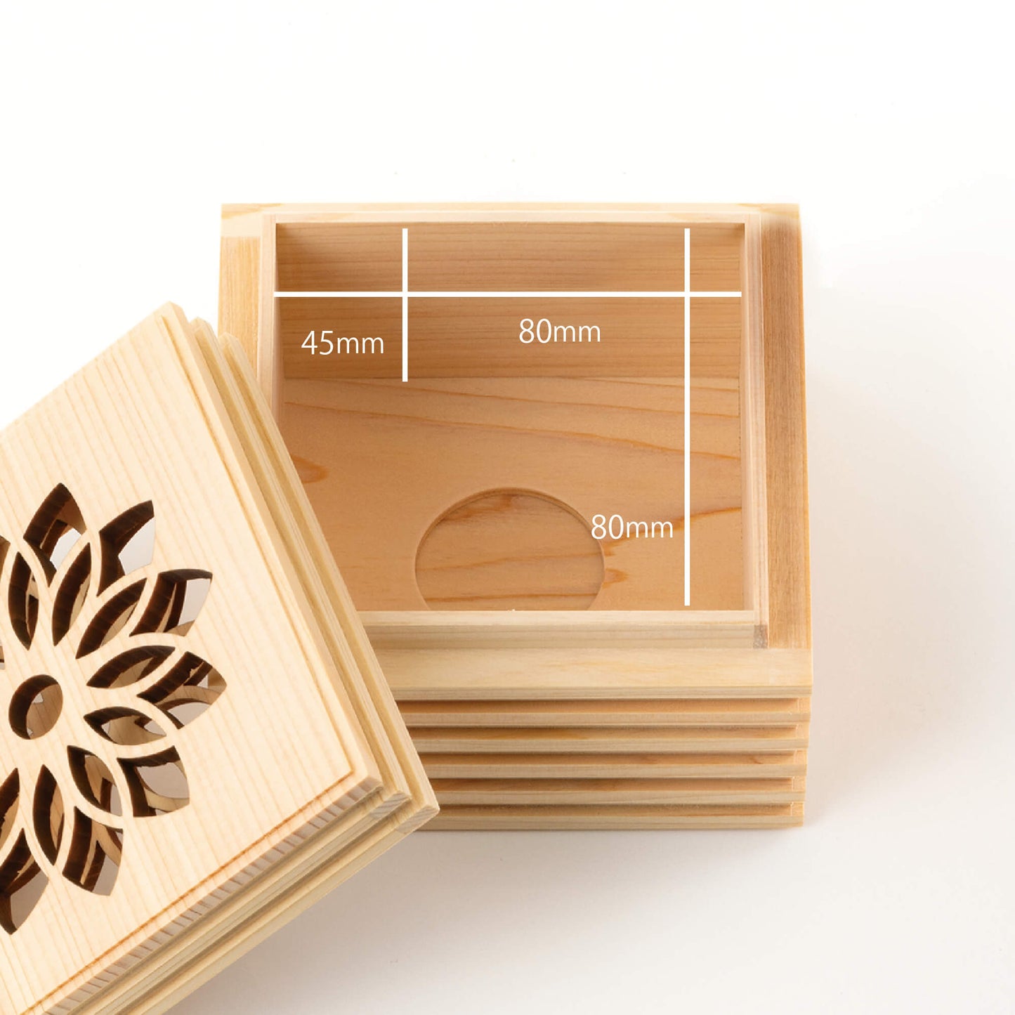 【メモリアルケース】こゆりシリーズ　ライン透かし箱 　T001