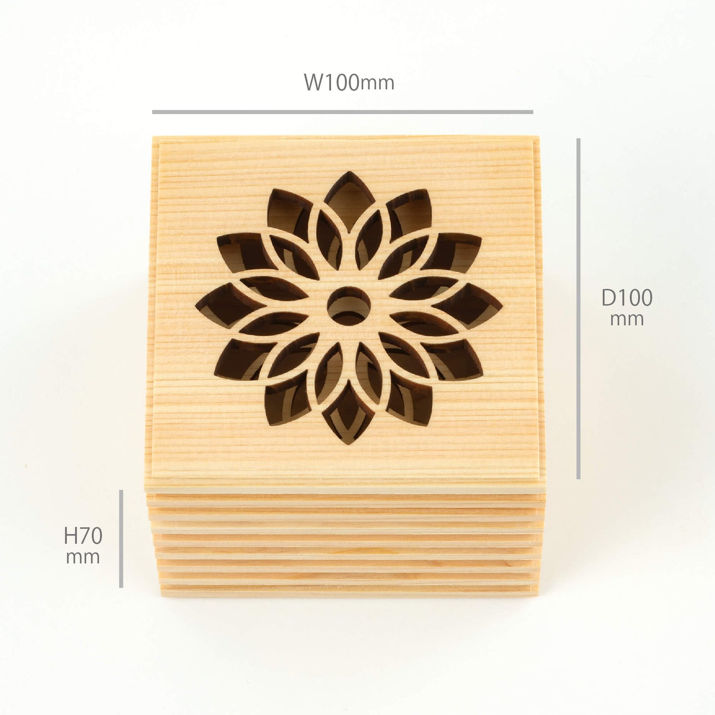 【メモリアルケース】こゆりシリーズ　ライン透かし箱 　T001